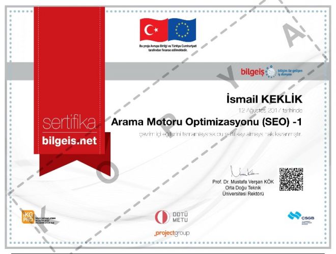 Arama Motoru Optimizasyonu (SEO) - 1