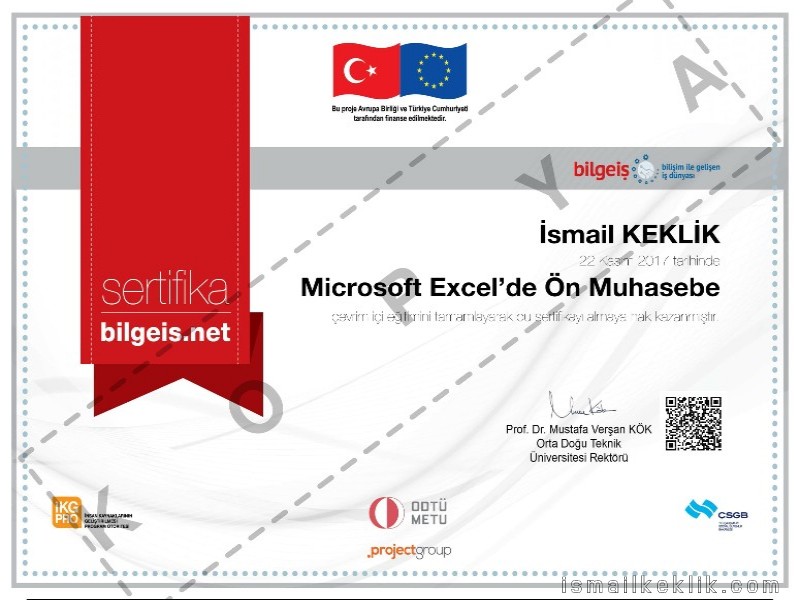 Microsoft Excelde Ön Muhasebe