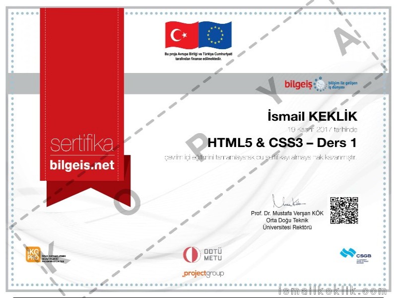 HTML5 & CSS3 – Ders 1